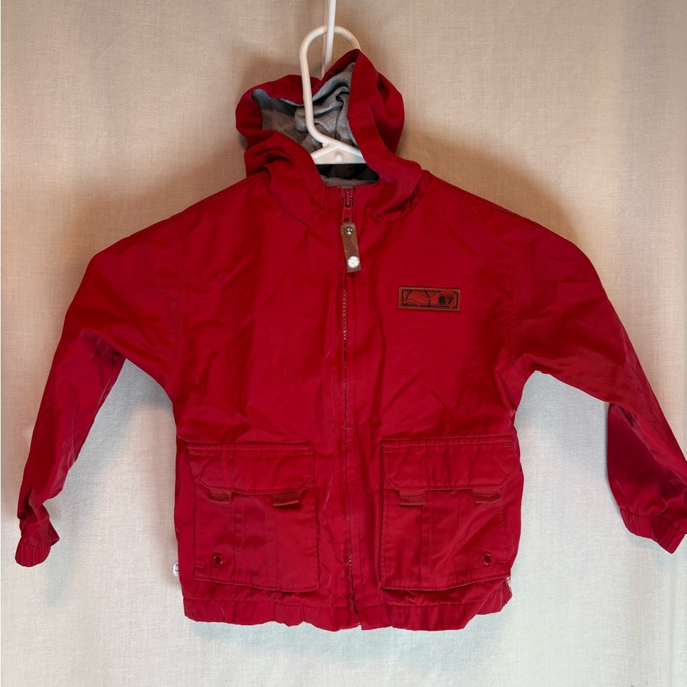 Vintage 90s-Y2K Outbrook Kids Red Lined Windbreaker Size 3T Jacket Full Zip
